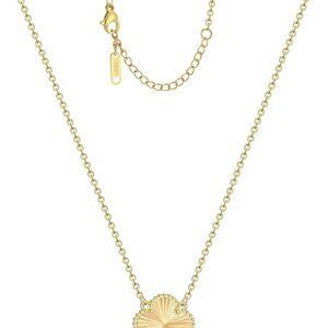 Gold 18K Plated Four-Leaf Clover Necklace, Women's Elegant Lucky Pendant